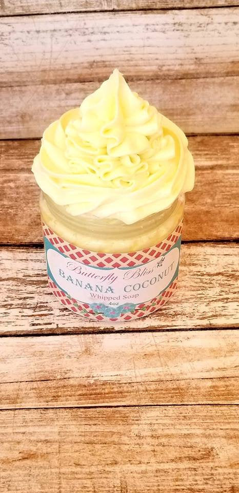 Banana Coconut Whipped Soap