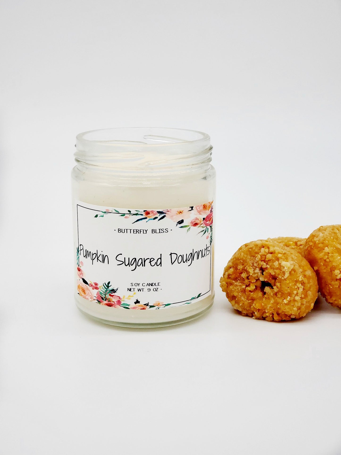 Pumpkin Sugared Doughnuts Candle | Pumpkin Scented Candle | Doughnut Soy Candle | Bakery Scented Candle | Donut Scented Candle | Fall Candle