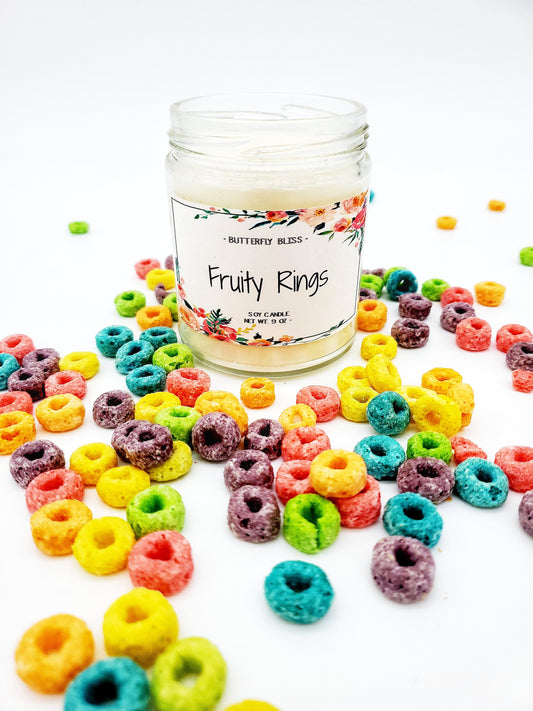 Fruit Loops Scented Candle | Cereal Scented Candle | Fruity Scented Candle | Soy Candle | Funny Soy Candle | Gag gift candle | Fruit Loops