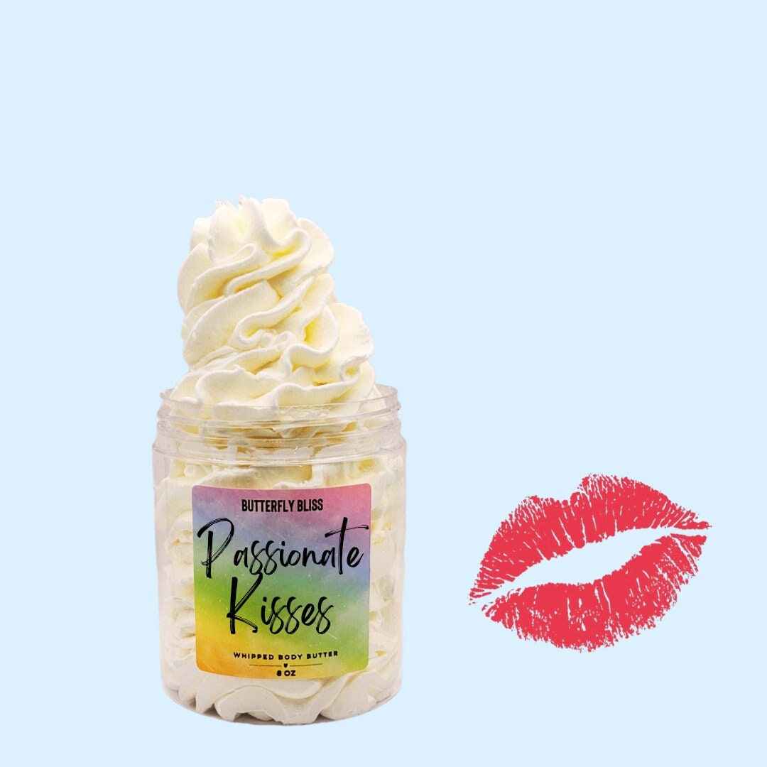 mothers day gifts for her | passionate kisses | body butter jar | body butter 8oz | body butter gift | gift ideas for new mom | mom gift
