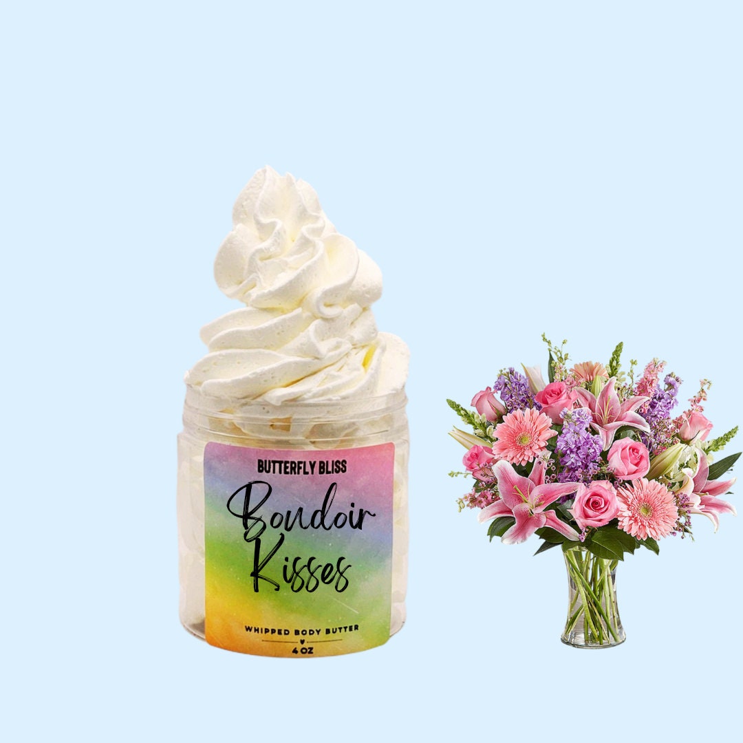 Clean Scented Boudior Kisses Organic Body Butter Lotion Wedding Gift Idea for her a special event