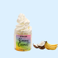 Whipped Shea butter | banana coconut whipped body butter | natural lotion | banana coconut body butter | body butter | banana coconut lotion