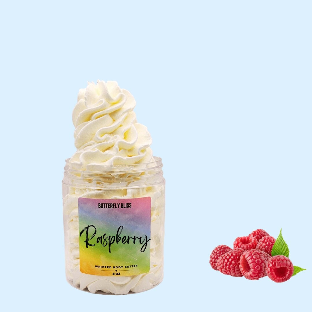 Whipped Body Butter | raspberry Whipped Body Butter | raspberry Lotion | Shea Body Butter | Natural Body Butter | Natural Lotion | raspberry