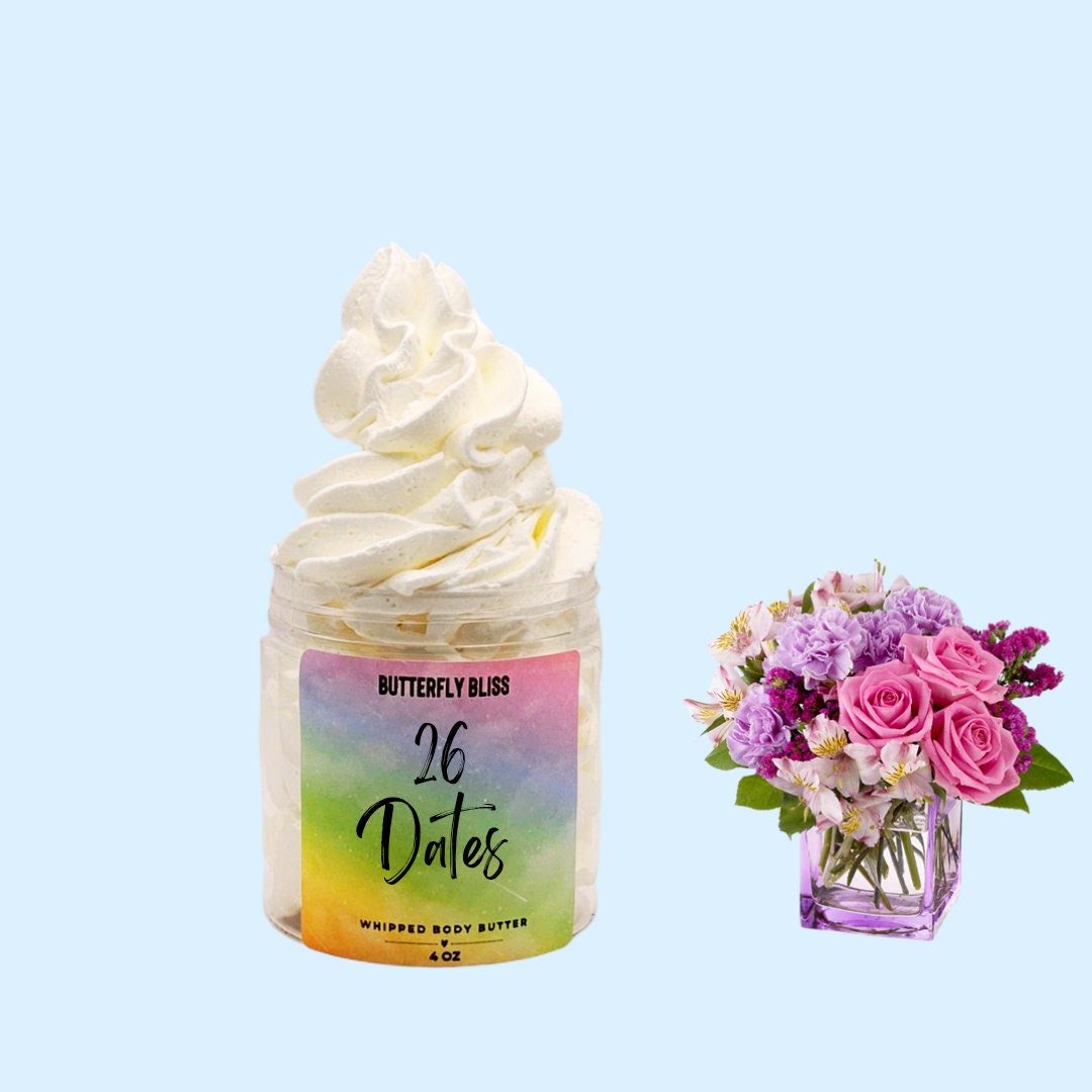 Moisturizing Long Lasting Fruity Scented Whipped Body Butter Valentines Day Gift for her