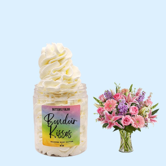 Clean Scented Boudior Kisses Organic Body Butter Lotion Wedding Gift Idea for her a special event