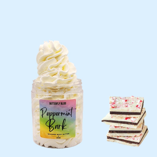Peppermint Bark Body Butter | Peppermint Whipped Body Butter | Peppermint Lotion | Shea Body Butter | Natural Body Butter | Natural Lotion
