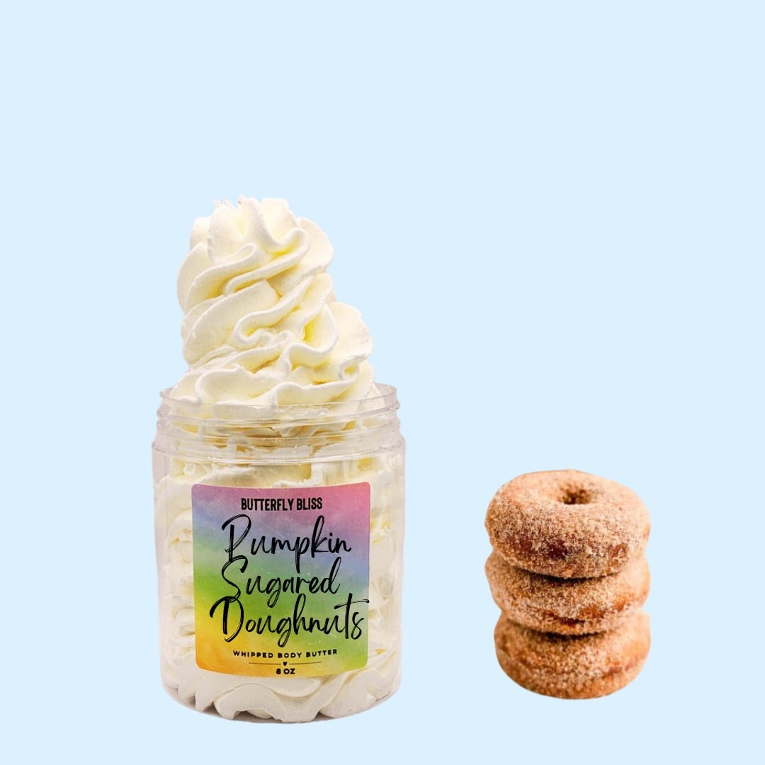Pumpkin Sugared Doughnut Body Butter | Pumpkin Sugar Doughnuts Scented Whipped Body Butter | Bakery Scented Body Butter | Doughnut Scented
