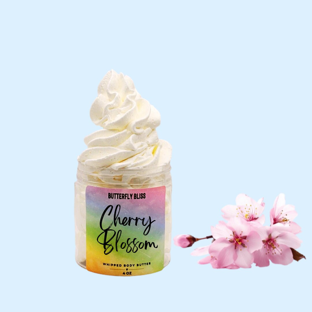 whipped body butter | natural body | cherry blossom body butter | natural lotion | body butter | organic lotion | paraben free lotion