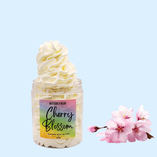 whipped body butter | natural body | cherry blossom body butter | natural lotion | body butter | organic lotion | paraben free lotion