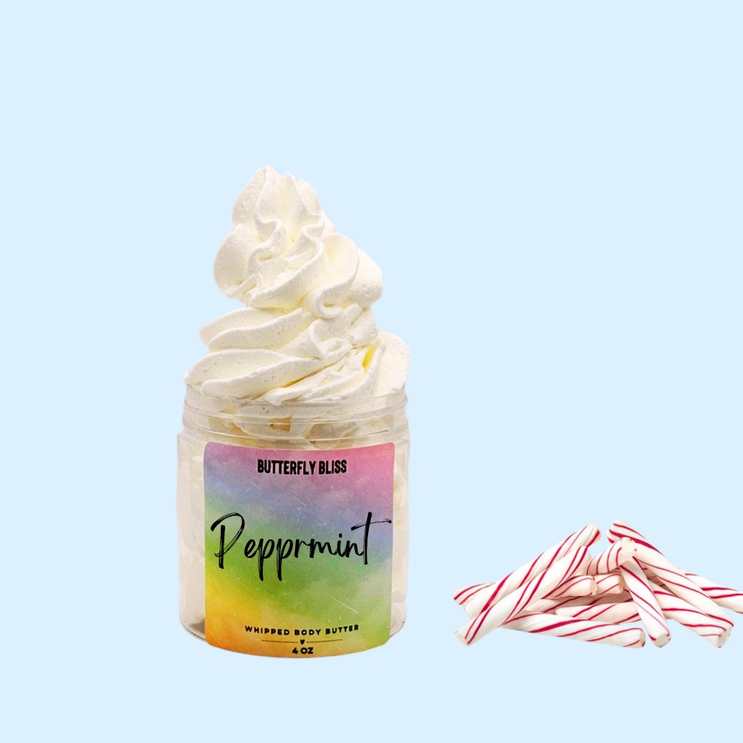 Homemade Whipped Shea Body Butter | Peppermint Body Butter | Whipped Body Butter | Peppermint Lotion | peppermint scented / peppermint