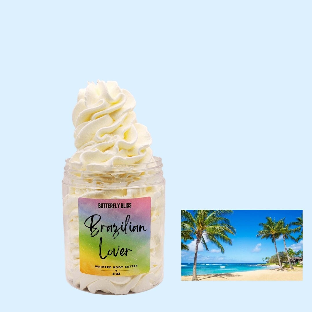 Brazilian Lover Lotion, Moisturizing Body Butter, Summer Butter, Summer Scented Body Butter, Dry Skin Lotion, Non Greasy Lotion Thick Butter
