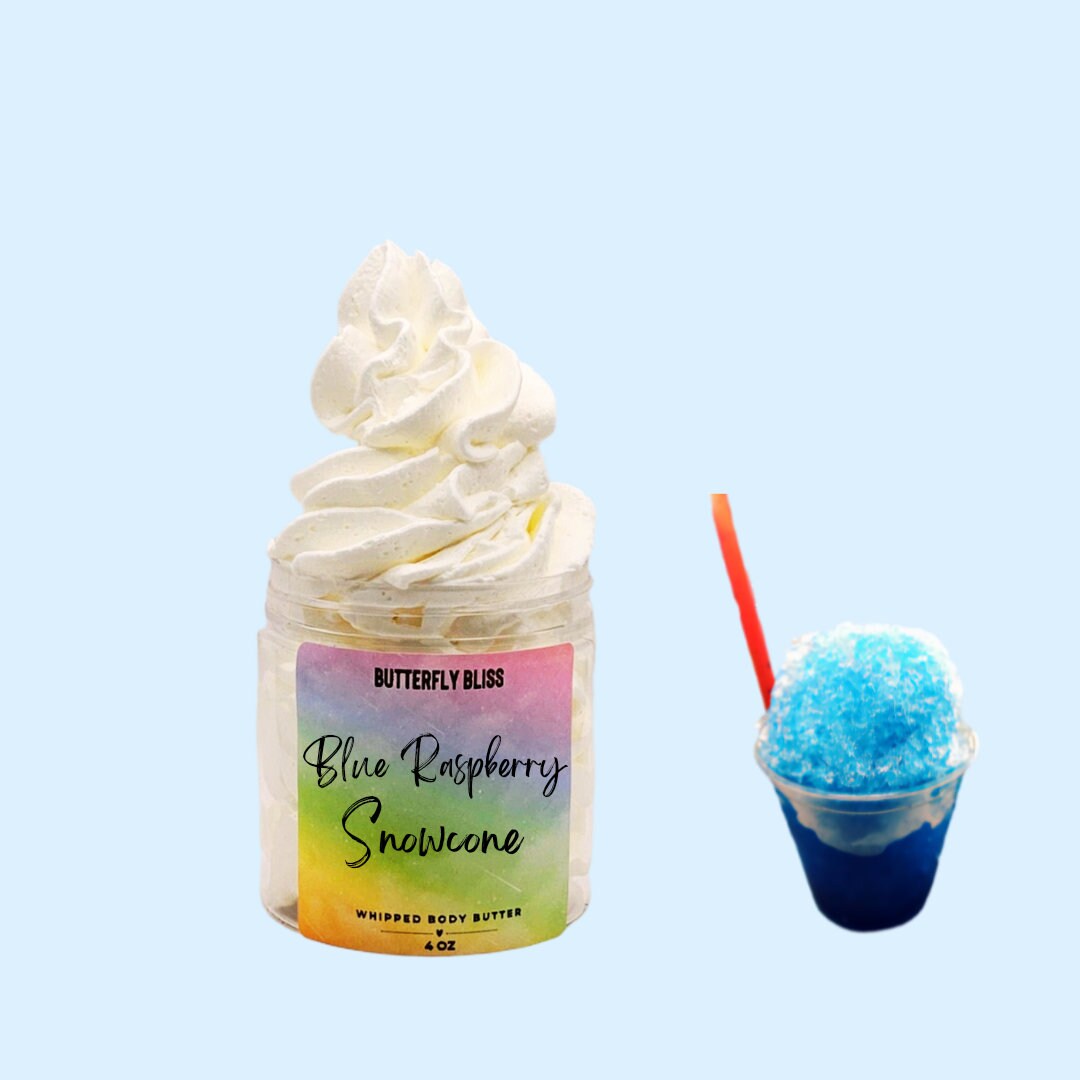 Blue Raspberry Snowcone Body Butter, Snowcone, Blue Raspberry Scented, Summer Lotion, Summer Gift, Birthday Gift Skincare Shea Butter Lotion